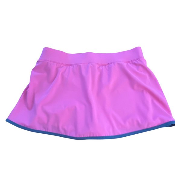 Lands End Women's 8 Skort Skirt Faux Wrap Pink Nylon - Picture 11 of 11